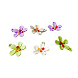 Flower Eardrop Pendant Necklace Earring Charms 8pcs