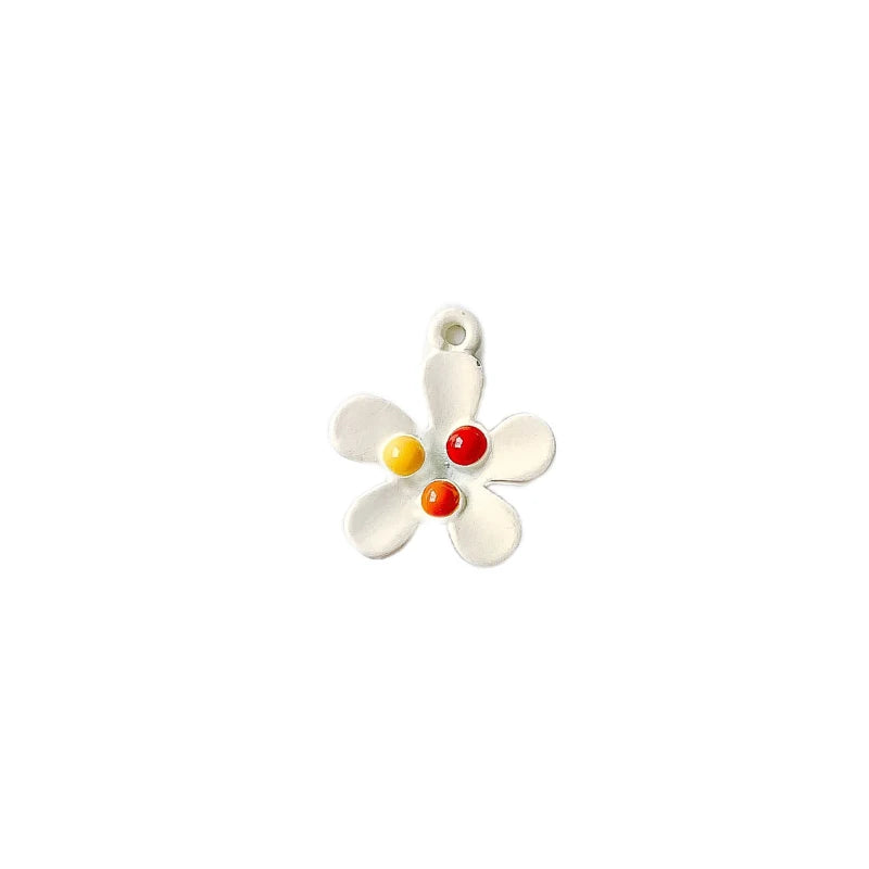 Flower Eardrop Pendant Necklace Earring Charms 8pcs