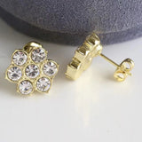 Flower Stone Earrings Stainless Steel Gift Jewelry