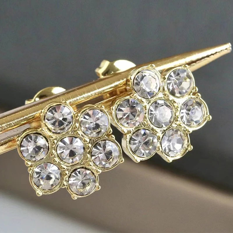 Flower Stone Earrings Stainless Steel Gift Jewelry