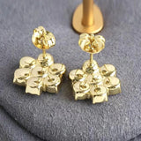 Flower Stone Earrings Stainless Steel Gift Jewelry