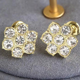 Flower Stone Earrings Stainless Steel Gift Jewelry