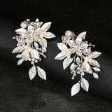 Flower Freshwater Pearl Clip On Earrings Women Accessories