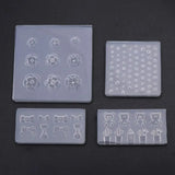 Flower Gemstone Bowtie Bear Resin Mold Epoxy Resin Casting Mold Nail Art