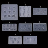 Flower Gemstone Bowtie Bear Resin Mold Epoxy Resin Casting Mold Nail Art Craft