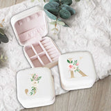 Flower Letters Jewelry Boxes Organizer Display Travel Jewelry Case Boxes