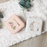 Flower Letters Jewelry Boxes Organizer Display Travel Jewelry Case Boxes