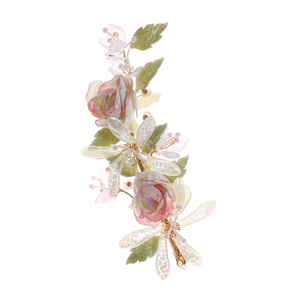 Vintage Floral Pearl Chinese Hanfu Hair Accessories