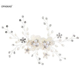 Pearl Tiaras Wedding Hair Accessories Headwear Bride Side Pin Hair Jewelry