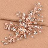 Rhinestone Flower Hair Comb for Wedding