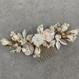 Ceramic Leaf Tiara Head Decoration Pearl Ornament