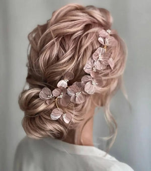 Flower Hairband Bridal Hair Jewelry Pearl Crystal Headband