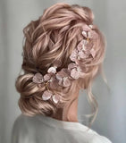 Flower Hairband Bridal Hair Jewelry Pearl Crystal Headband