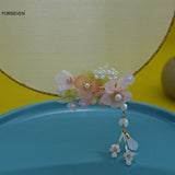 Pearl Flower Hairpins Side Clips for Women Girls