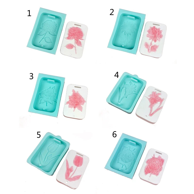 Flower Hanging Tag Epoxy Resin Mold for DIY Crafts