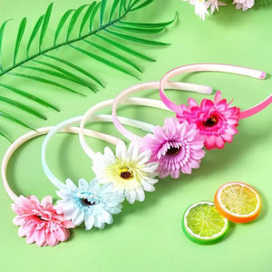Sunflower Headband for Girls - Anti Slip Beach Party Hat