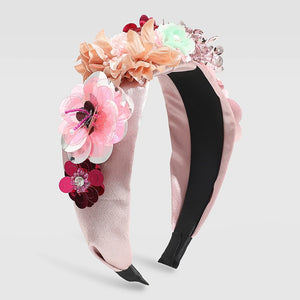 Rhinestone Crystal Flower Headband Hair Accessories for Women Girls