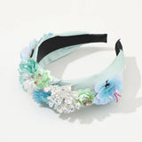 Rhinestone Crystal Flower Headband Hair Accessories for Women Girls
