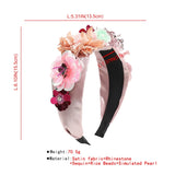 Rhinestone Crystal Flower Headband Hair Accessories for Women Girls