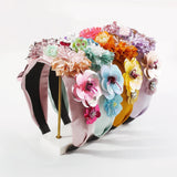 Rhinestone Crystal Flower Headband Hair Accessories for Women Girls