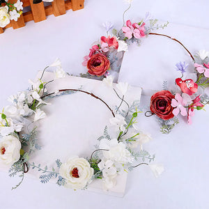 Flower Headband Tiara Garland Bride Hair Jewelry Wedding Hair Accessories