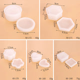 Flower Heart Hexagon Resin Silicone Mould Jewelry DIY Tool