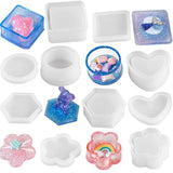 Flower Heart Hexagon Resin Silicone Mould Jewelry DIY Tool