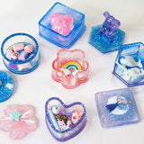 Flower Heart Hexagon Resin Silicone Mould Jewelry DIY Tool