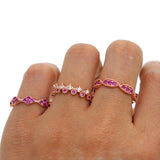 Vintage Geometric CZ Crystal Knuckle Rings 3pc Set Bohemian Jewelry