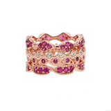 Vintage Geometric CZ Crystal Knuckle Rings 3pc Set Bohemian Jewelry