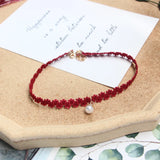 Sweet Flower Lace Edge Neck Clavicle Chain for Women