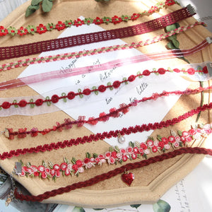 Sweet Flower Lace Edge Neck Clavicle Chain for Women