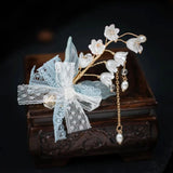 Flower Lace Hairpin Hair Clips Pearl Tassel Barrettes