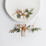 Flower Leaf Hairpins Bridal Jewelry Wedding Accessories