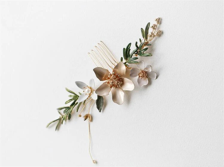 Flower Leaf Hairpins Bridal Jewelry Wedding Accessories