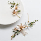 Flower Leaf Hairpins Bridal Jewelry Wedding Accessories