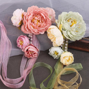 Flower Long Ribbons Bridesmaid Floral Hair Clip Bridal Hairpin Rustic Wedding