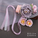 Flower Long Ribbons Bridesmaid Floral Hair Clip Bridal Hairpin Rustic Wedding