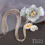 Flower Long Ribbons Bridesmaid Floral Hair Clip Bridal Hairpin Rustic Wedding