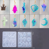 Flower Moon Key Butterfly Earring Molds DIY Art