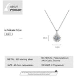 925 Silver CZ Flower Necklace for Women - Wedding Jewelry