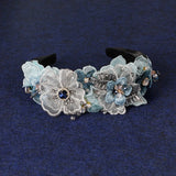 Baroque Flower Pearl Headband Crystal Hair Band