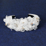 Baroque Flower Pearl Headband Crystal Hair Band