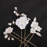 Flower Pearl Brida Hair Accessories Set Wedding Bride Hairpins