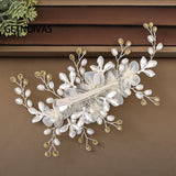Flower Pearl Crystal Hair Clip Wedding Hair Comb Hairpin Headbands