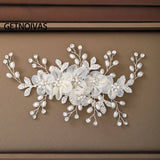 Flower Pearl Crystal Hair Clip Wedding Hair Comb Hairpin Headbands