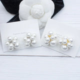 Flower Pearl Earrings Drop Fancy Charm Jewelry Sweet Romantic Gift