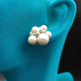 Flower Pearl Earrings Drop Fancy Charm Jewelry Sweet Romantic Gift