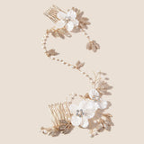 Flower Pearl Hair Comb Bride Hairband Hairpin Girls Tiara Wedding Hair Accessory