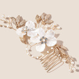 Flower Pearl Hair Comb Bride Hairband Hairpin Girls Tiara Wedding Hair Accessory